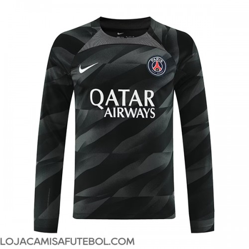 Camisa de Futebol Paris Saint-Germain Goleiro Equipamento Secundário 2023-24 Manga Comprida